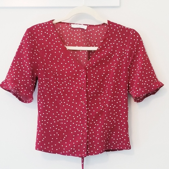 Elodie Tops - Elodie Polka Dot Blouse